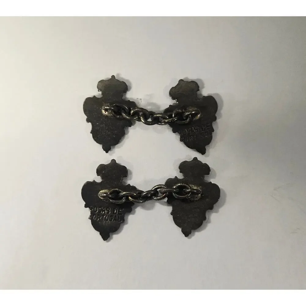 Military Monarchy Rosas De Portugal Cufflinks Pre-Owned  VTG